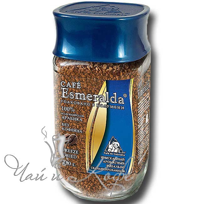 Esmeralda Без кофеина (Decafe) растворимый кофе 100 г