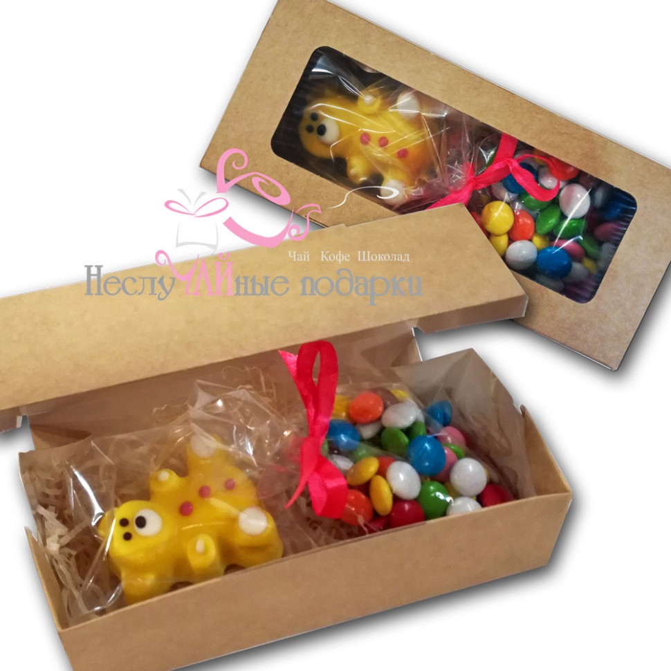 Купить Детский #1 сладкий набор-мини в крафт-коробочке (мишка+драже) с  доставкой по России