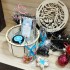 Новогодний #1 подарочный набор с чаем и сладостями в круглой деревянной шкатулке - фото 2