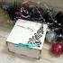 Новогодний #4 подарочный набор с чаем и сладостями в квадратной деревянной шкатулке