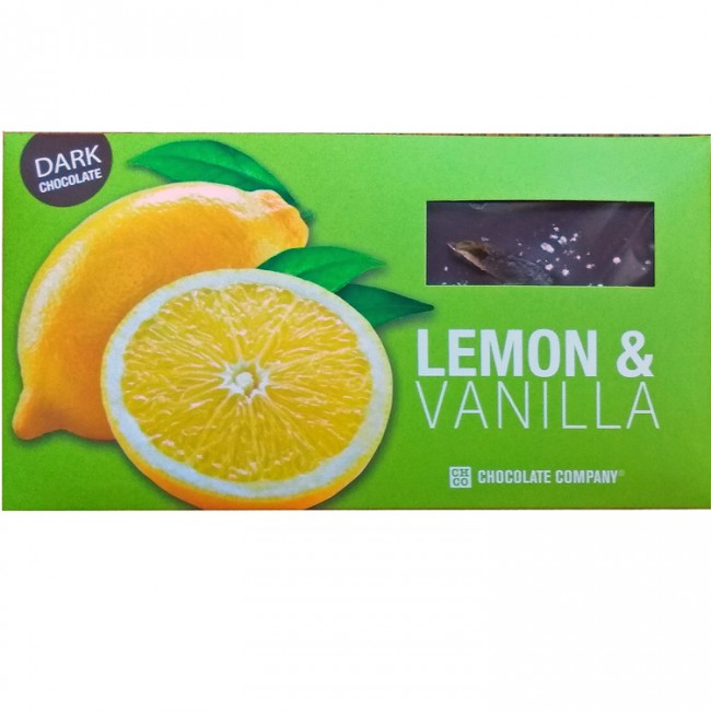Лимон - Ваниль шоколадная плитка Два вкуса CHCO 100 г (темный шоколад)