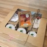 Успешный подарочный набор с чаем и сладостями в крафт-коробке 20*20 см - фото 1
