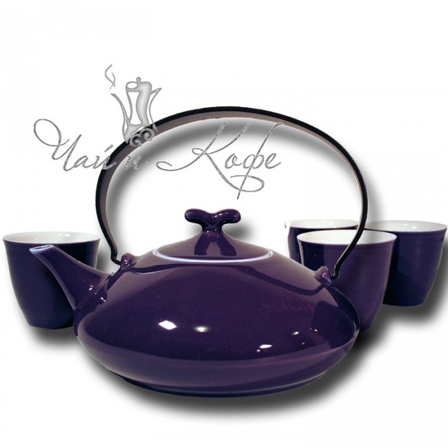Гейша чайный фарфоровый набор (фиолетовый)