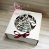 Яркий праздник Новый год набор с чаем и сладостями в деревянной шкатулке 16*16 см фото 2