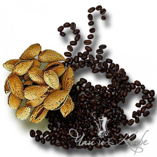 Жареный миндаль кофе в зернах