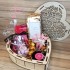 Сердечные поздравления подарочный набор с чаем и сладостями в резной деревянной шкатулке-сердце_ фото 1