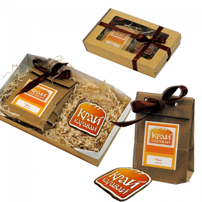 Подарочный набор-сувенир с чаем и сладостями в крафт-коробке # 4