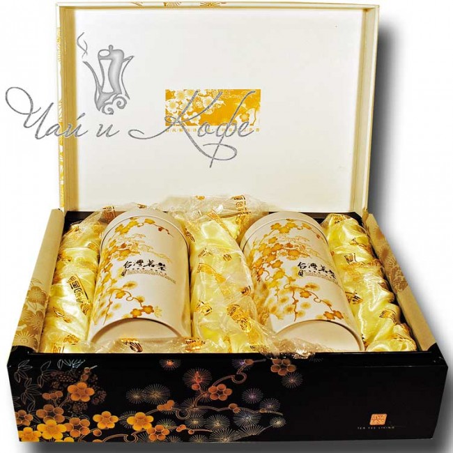 Подарочная коробка Белая сакура (картон 2 ж/б по 300 г)