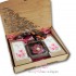 Весна #1 подарочный набор с чаем и сладостями в деревянной шкатулке (открыт)