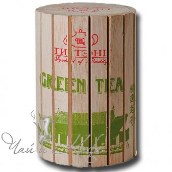 Королевский зеленый чай Tea Tang в круглой деревянной коробке 100 г