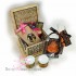 Любаша подарочный набор с чаем и сладостями в резной деревянной шкатулке - шкатулка открыта