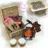 Любаша подарочный набор с чаем и сладостями в резной деревянной шкатулке