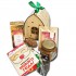 Сладкая избушка подарочный набор с чаем, кофе и сладостями в деревянной шкатулке-домике - фото 1