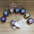 Медок с пряником #9 (Прованс) подарок гостям на свадьбе (1 голубка, джутовая лента+кружево) - цветовая гамма