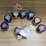 Медок с пряником #9 (Прованс) подарок гостям на свадьбе (1 голубка, джутовая лента+кружево) - цветовая гамма