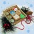 Время чудес подарочный набор с чаем и сладостями в крафт-коробке (коробка открыта)