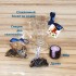 Набор специй для глинтвейна Синий (с драже) в стеклянном бокале на ножке - фото 3